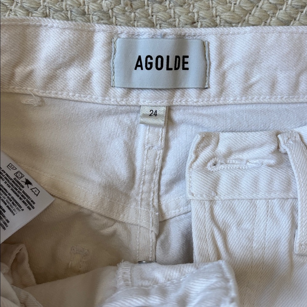 AGOLDE high rise REN white jeans size 24 - Picture 2 of 4